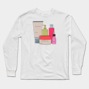 Skincare Essentials (Retro Color Theme) Long Sleeve T-Shirt